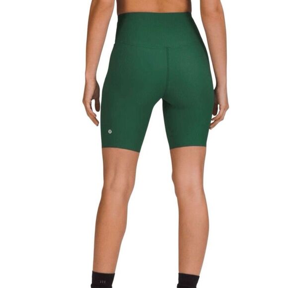 Lululemon Base Pace‎ High-Rise Short 8" Ribbed Nulux Everglade Green Size 2 - Picture 2 of 10